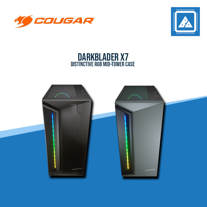 COUGAR DARKBLADER X7 ( TRANSLUCENT BLACK | MIDNIGHT GREEN ) RGB / MID TOWER / Tempered Glass COUGAR DARKBLADER X7 ( TRANSLUCENT BLACK | MIDNIGHT GREEN ) RGB / MID TOWER / Tempered Glass